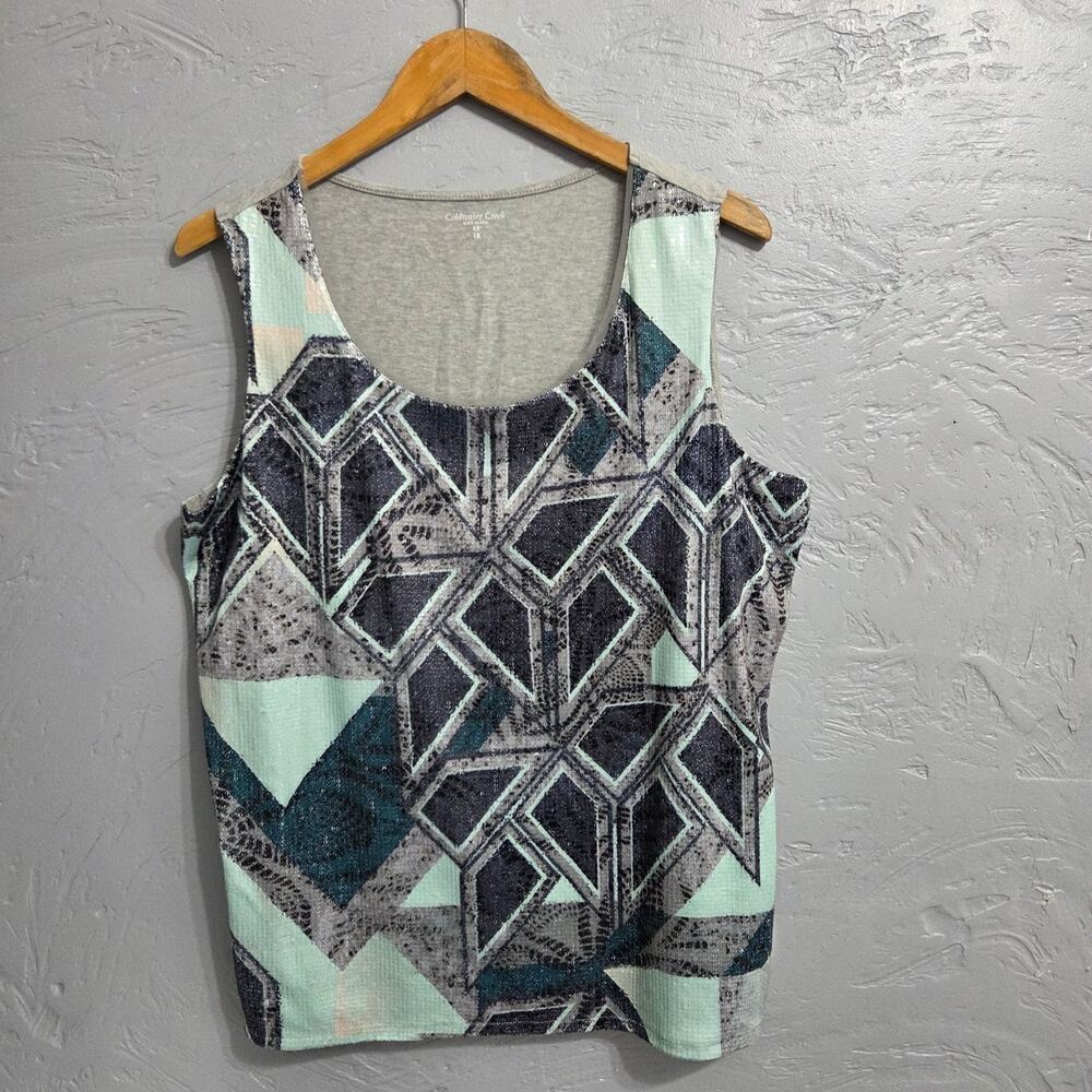 Coldwater Creek sequined tank top woman's size 1X / 18